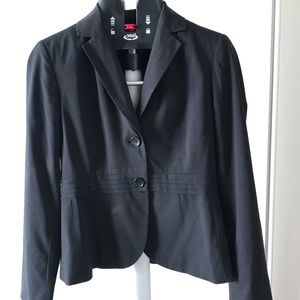 Black pinstripe blazer